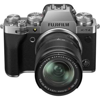 Mirrorless Cameras - Fujifilm X-T4 XF18-55mm Kit silver hybrid APS-C mirrorless camera X-Trans CMOS IBIS 4 X-Processor - quick order from manufacturer