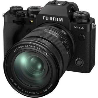 Mirrorless Cameras - Fujifilm X-T4 XF16-80mm Kit Black hybrid APS-C mirrorless camera X-Trans CMOS IBIS 4 X-Processor - quick order from manufacturer