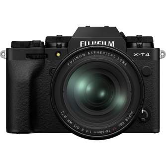 Bezspoguļa kameras - Fujifilm X-T4 XF16-80mm Kit Black hybrid APS-C mirrorless camera X-Trans CMOS IBIS 4 X-Processor - купить с