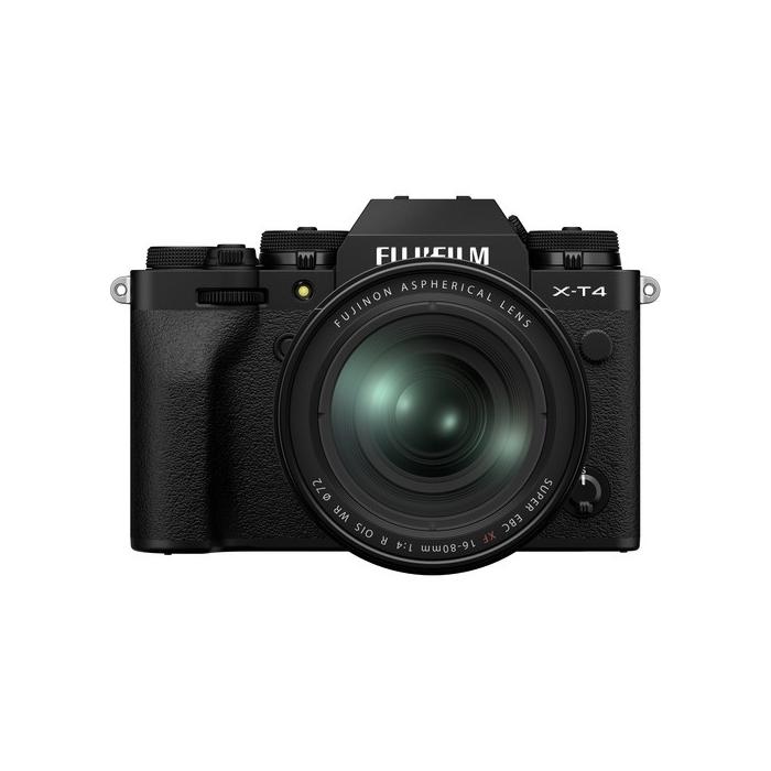 Беззеркальные камеры - Fujifilm X-T4 XF16-80mm Kit Black hybrid APS-C mirrorless camera X-Trans CMOS IBIS 4 X-Processor - быстры