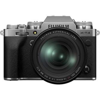 Bezspoguļa kameras - Fujifilm X-T4 XF16-80mm Kit silver hybrid APS-C mirrorless camera X-Trans CMOS IBIS 4 X-Processor - ātri pasūtīt no ražotāja