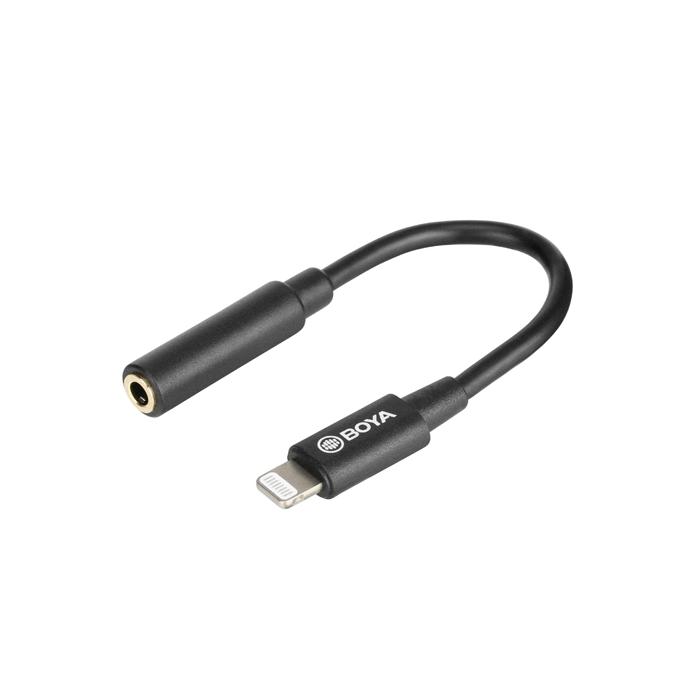 Audio vadi, adapteri - Boya adapter BY-K3 3.5mm TRRS - Lightning - ātri pasūtīt no ražotāja