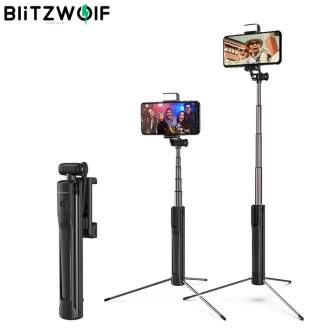 Telefonu statīvi - Selfie stick tripod 3in1 BlitzWolf BW-BS8 with led light - ātri pasūtīt no ražotāja