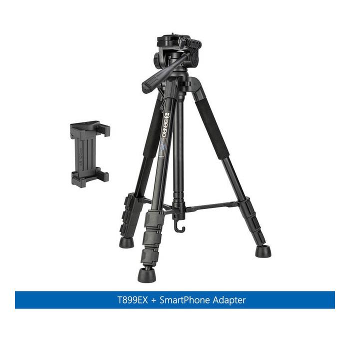 Mobile Phones Tripods - Benro T899EX photo tripod with smartphone adapter holder - quick order from manufacturer