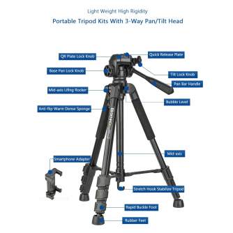 Mobile Phones Tripods - Benro T899EX photo tripod with smartphone adapter holder - quick order from manufacturer