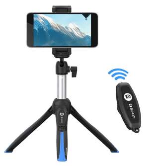 Mini foto statīvi - Mini Statīvs Selfie smartfoniem ar bluetooth pulti Benro BK15 - perc šodien veikalā un ar piegādi