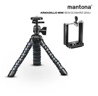 Telefonu statīvi - Walimex Mantona Armadillo Mini statīvs melns, pelēks ar tālruņa turētāju 18 cm - ātri pasūtīt no ražotājaTelefonu statīvi - Walimex Mantona Armadillo Mini statīvs melns, pelēks ar tālruņa turētāju 18 cm - ātri pasūtīt no ražotāja