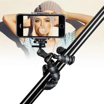 Mobile Phones Tripods - Walimex Mantona Armadillo Mini tripod black gray with phone holder 18 cm - buy today in store and with delivery