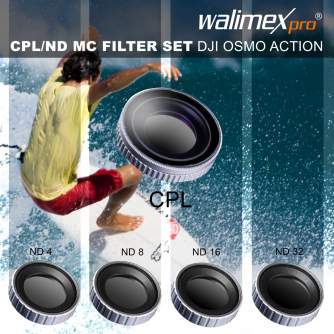 Accessories for Action Cameras - Walimex pro CPL/ND filter set DJI OSMO action - quick order from manufacturer