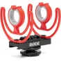Rode VideoMic NTG ar Rycote Lyre šokmontu un USB-C lādēšanas pamatni profesionālai video un audio ierakstīšanai