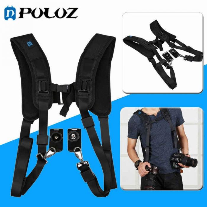 Technical Vest and Belts - Puluz double camera harnes PU6002 - buy today in store and with delivery