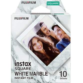 Instantkameru filmiņas - Fujifilm Instax Square 1x10 White Marble 536244 - perc šodien veikalā un ar piegādi
