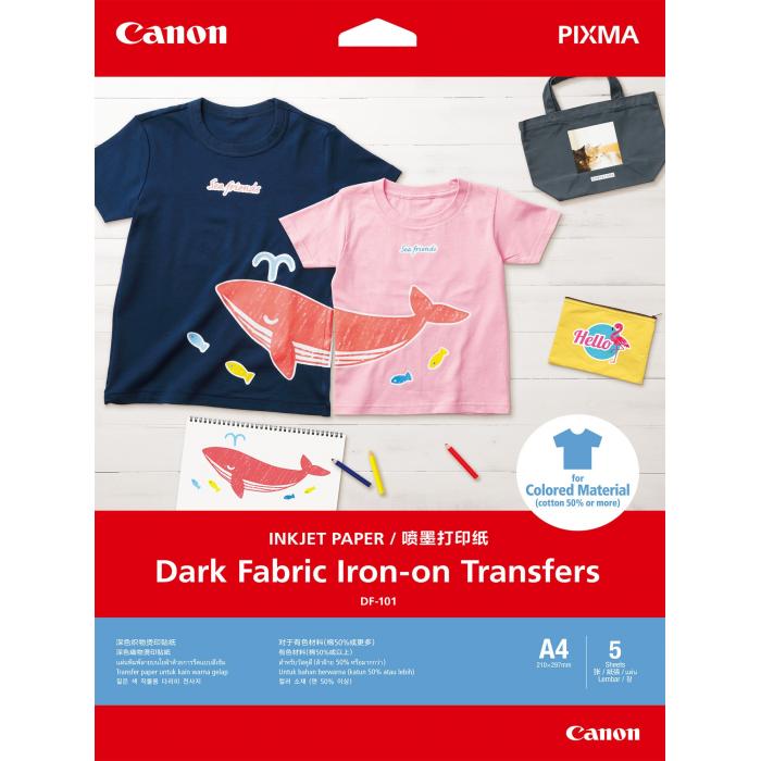 Фото подарки - Canon iron on transfers for dark fabric DF-101 A4 5 sheets 4006C002 - быстрый заказ от производителя
