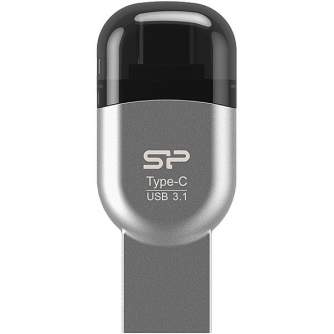Atmiņas kartes - Silicon Power atmiņas karšu lasītājs 2in1 microSD USB-C/USB-A, pelēks SPU3OTMREDEL500G - perc šodien veikalā un ar piegādi