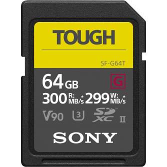 Memory Cards - Sony memory card SDXC 64GB G Tough UHS-II C10 U3 V90 SF64TG - quick order from manufacturer