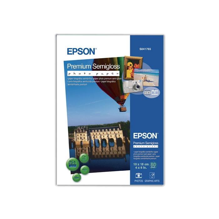Foto papīrs - Epson fotopapīrs 10x15 Premium Semigloss 251g 50 lapas C13S041765 - perc šodien veikalā un ar piegādi