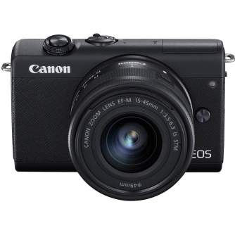 Bezspoguļa kameras - Canon EOS M200 + EF-M 15-45mm IS STM, melns 3699C010 - perc šodien veikalā un ar piegādi