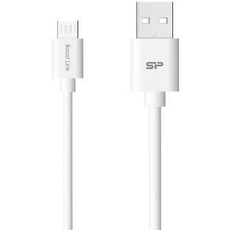 Cables - Silicon Power cable microUSB Boost Link 1m, white SP1M0ASYLK10AB1W - quick order from manufacturer