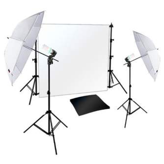 Fluorescent - Linkstar Daylight Set 2x85W with 2 Backgrounds - quick order from manufacturer