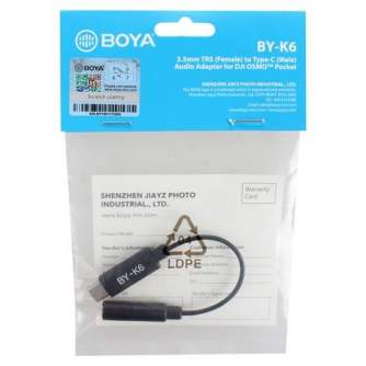 Audio cables, adapters - Boya Universal Adapter BY-K6 for DJI Osmo Pocket - quick order from manufacturer