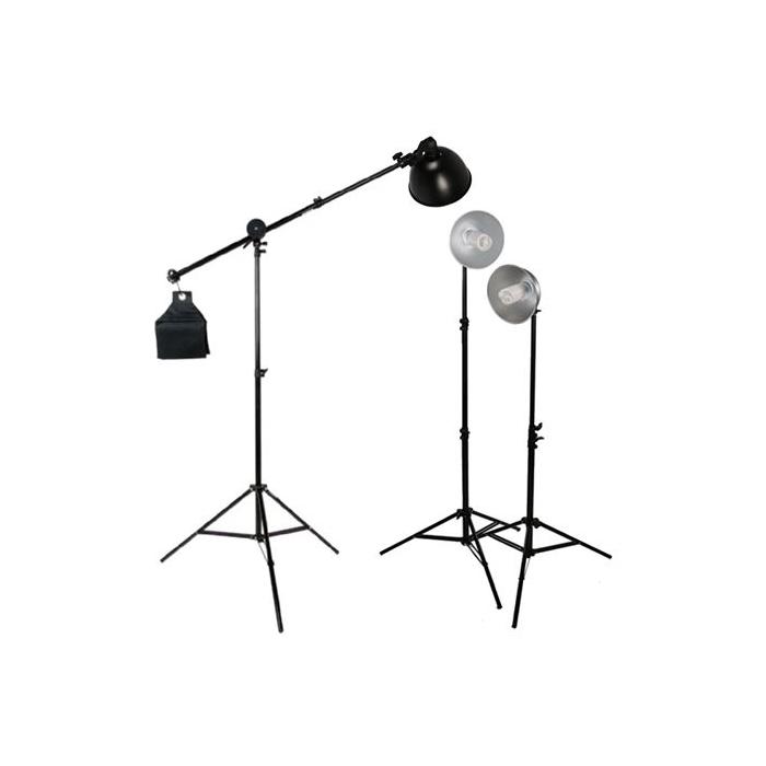 Fluorescent - StudioKing Daylight Set 3x85W with Boomarm - quick order from manufacturer