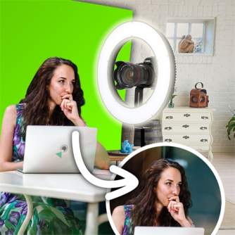 Ring Light - StudioKing Homework Set - Chromakey video with Ring Lamp and Wireless Microphone - quick order from manufacturer