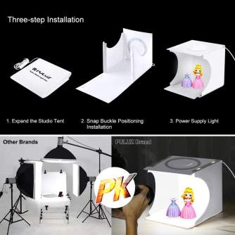 Light Cubes - Puluz Folding Portable Ring Light Photo Lighting Studio 30cm PU5030 - buy today in store and with delivery