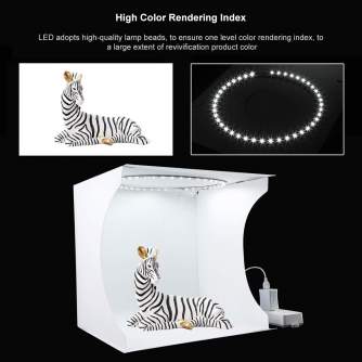 Gaismas kastes - Puluz Folding Portable Ring Light Photo Lighting Studio 30cm PU5030 - perc šodien veikalā un ar piegādi
