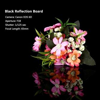 Priekšmetu foto galdi - Puluz Photography Display Table Background Board 40cm Black PU5340B - perc šodien veikalā un ar piegādi