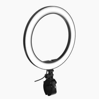Vairs neražo - Newell RL-10A LED dimmable bi-color LED ring light with stand and smartphone 
