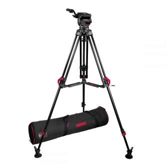 Video Tripods - Cartoni FOCUS 12 with 2-St Red Lock ALU Tripod - System (KF12-RLM) - quick order from manufacturer