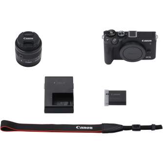 Mirrorless Cameras - Canon EOS M6 Mark II + 15-45mm IS STM (Black) - quick order from manufacturer