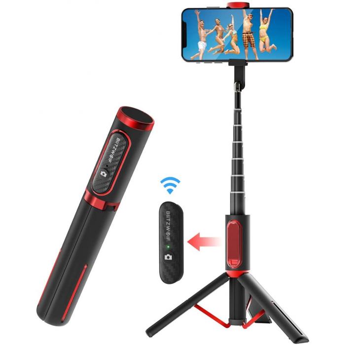 Vairs neražo - BlitzWolf BW-BS10 Bluetooth Selfie Stick Tripod (black) 019933