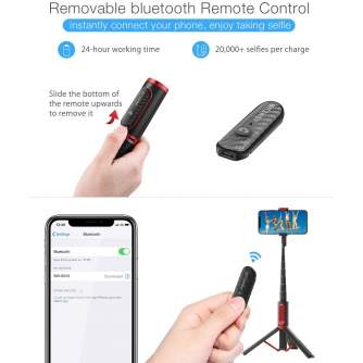 Vairs neražo - BlitzWolf BW-BS10 Bluetooth Selfie Stick Tripod (black) 019933