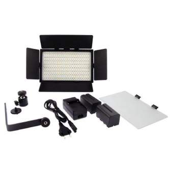 Light Panels - Falcon Eyes Bi-Color LED Lamp Set Dimmable DV-384CT-K2 incl. Battery - quick order from manufacturer