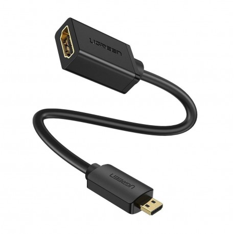 Аксессуары для LCD мониторов - UGREEN 20134 Adapter Micro HDMI to HDMI, 22cm (black) - купить сегодня в магазине и с доставкой