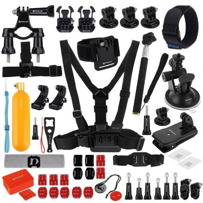 Jaunums - Puluz Set of 53 accessories for sports cameras PKT09 Combo Kits - ātri pasūtīt no ražotāja