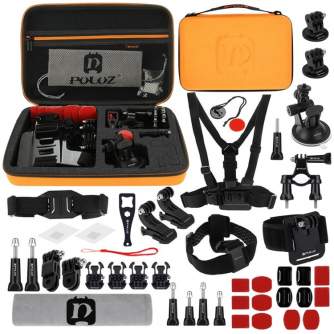 Аксессуары для экшн-камер - Puluz Set of 45 accessories for sports cameras PKT28 Combo Kits - купить сегодня в магазине и с дост