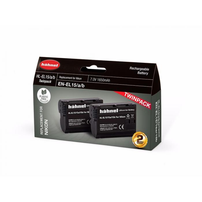 Camera Batteries - HÄHNEL BATTERY NIKON HL-EL15HP TWIN PACK 1000160.2 - quick order from manufacturer
