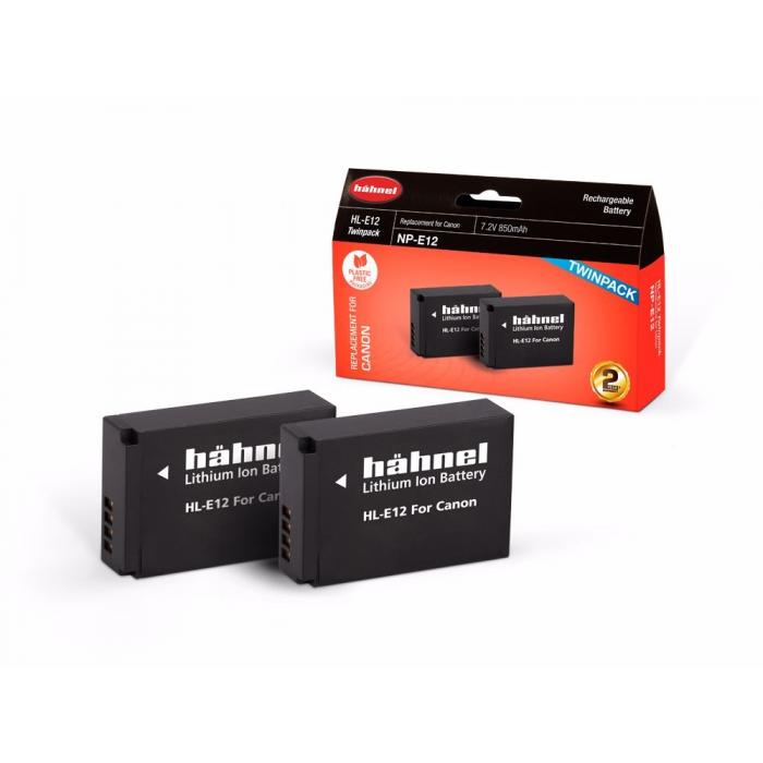 Kameru akumulatori - HÄHNEL BATTERY CANON HL-E12 TWIN PACK 1000160.9 - ātri pasūtīt no ražotāja