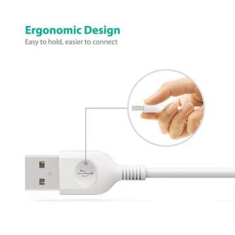 Kabeļi - RAVPower Micro USB Cable Sync and Charge 0,9m white - ātri pasūtīt no ražotāja