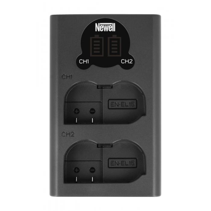 Kameras bateriju lādētāji - Newell DL-USB-C dual channel charger for EN-EL15 - ātri pasūtīt no ražotāja