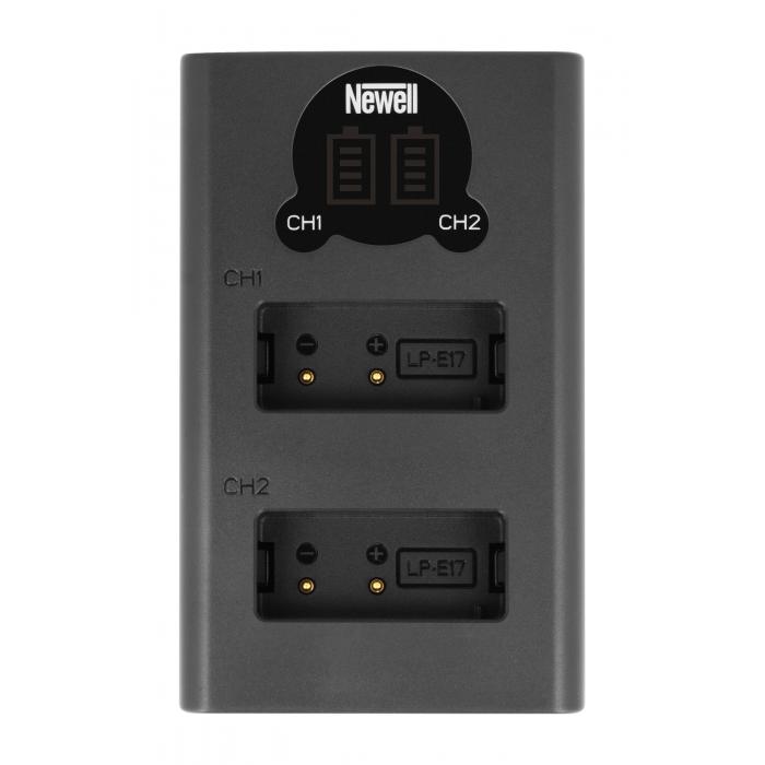 Kameru akumulatori - Newell DL-USB-C dual channel charger for LP-E17 - купить сегодня в магазине и с доставкой