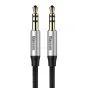 Audio vadi, adapteri - Baseus Yiven Audio Cable mini jack 3,5mm AUX, 1m (Black+Silver) - ātri pasūtīt no ražotāja