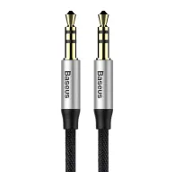 Аудио кабели, адаптеры - Baseus Yiven Audio Cable mini jack 3,5mm AUX, 1m (Black+Silver) - быстрый заказ от производителяАудио кабели, адаптеры - Baseus Yiven Audio Cable mini jack 3,5mm AUX, 1m (Black+Silver) - быстрый заказ от производителя