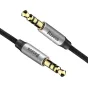 Audio vadi, adapteri - Baseus Yiven Audio Cable mini jack 3,5mm AUX, 1m (Black+Silver) - ātri pasūtīt no ražotāja
