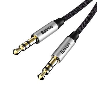 Audio cables, adapters - Baseus Yiven Audio Cable mini jack 3,5mm AUX, 1m (Black+Silver) - quick order from manufacturer