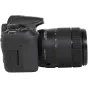 Canon EOS 850D DSLR camera with EF-S 18-135mm f/3.5-5.6 IS USM lens, side view showcasing grip and lens details