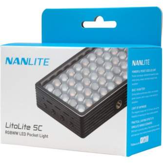 LED Lampas kamerai - Nanlite LitoLite 5C RGBWW LED Pocket Ligh - ātri pasūtīt no ražotāja