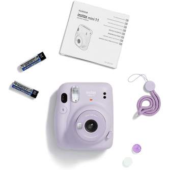 Vairs neražo - Instax mini 11 Lilac Purple + Glossy filma 10gab (ceriņu violeta) momentfoto 